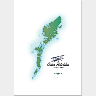 Outer Hebrides Scotland map Posters and Art